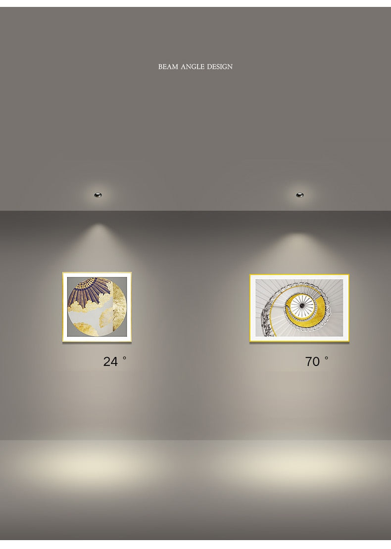 Saiyo Led spotlights Recessed Downlight 5W 7W 12W 15W No Flicker Deep Glare Round White Ceiling lamp Spots