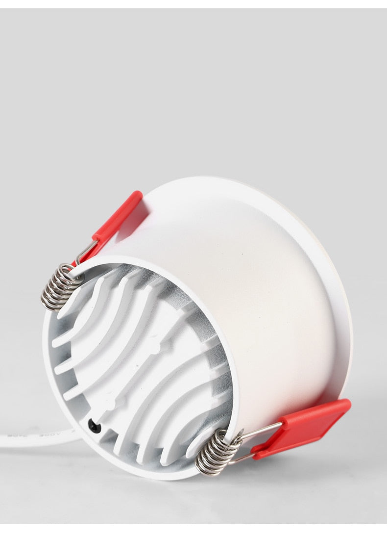 Saiyo Led spotlights Recessed Downlight 5W 7W 12W 15W No Flicker Deep Glare Round White Ceiling lamp Spots