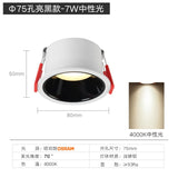 Saiyo Led spotlights Recessed Downlight 5W 7W 12W 15W No Flicker Deep Glare Round White Ceiling lamp Spots