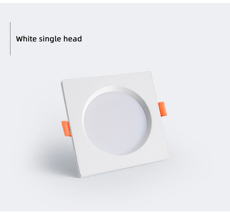 Square downlight Recessed LED Ceiling lamp Downlight 7W/9W/12W/2X7W/2X9W/2X12W White tBlack Kitchen indoor lighting Led lamp light