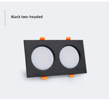 Square downlight Recessed LED Ceiling lamp Downlight 7W/9W/12W/2X7W/2X9W/2X12W White tBlack Kitchen indoor lighting Led lamp light