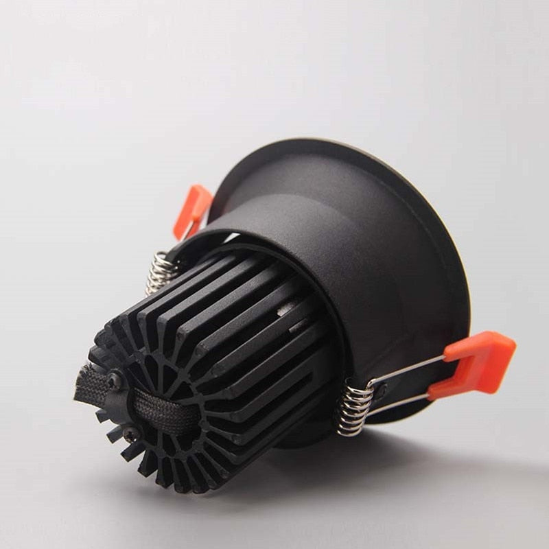 Dimmable Anti-Glare Recessed LED Downlights 7W 10W 12W COB LED Ceiling AC85~265V LED Ceiling Lamps Indoor Lighting