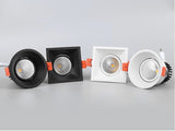 Dimmable Anti-Glare Recessed LED Downlights 7W 10W 12W COB LED Ceiling AC85~265V LED Ceiling Lamps Indoor Lighting