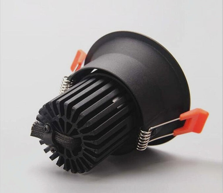 Dimmable Anti-Glare Recessed LED Downlights 7W 10W 12W COB LED Ceiling AC85~265V LED Ceiling Lamps Indoor Lighting