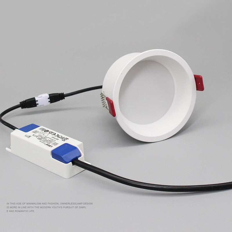 Recessed Round LED Dimmable Anti-Glare Downlight 5W/7W/9W/12W/15W Ceiling light AC85~265V Background Lamp Indoor Lighting