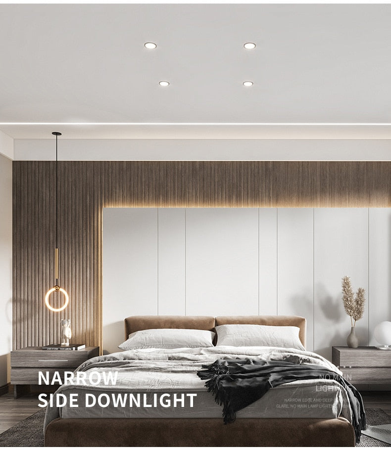 Recessed Round LED Dimmable Anti-Glare Downlight 5W/7W/9W/12W/15W Ceiling light AC85~265V Background Lamp Indoor Lighting