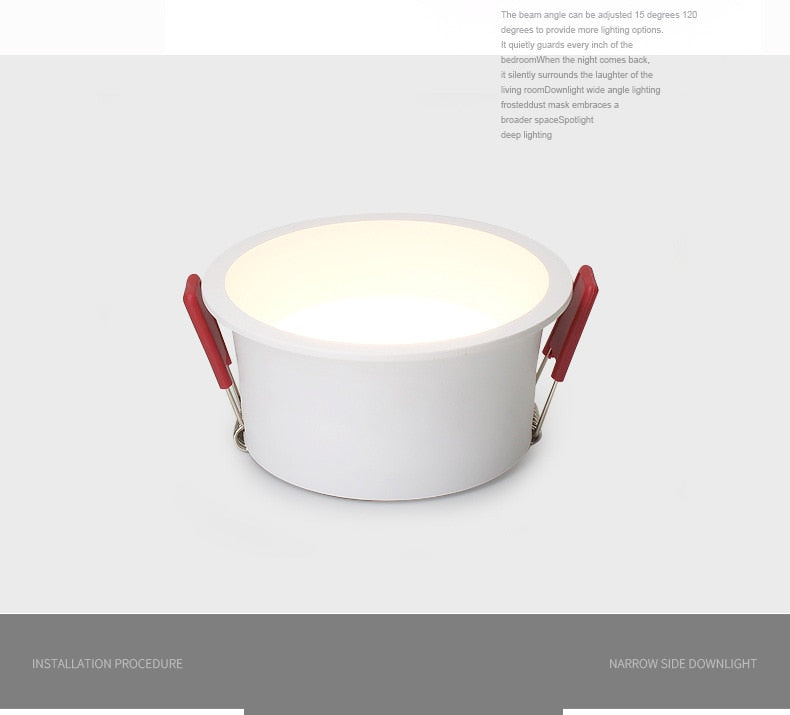 Recessed Round LED Dimmable Anti-Glare Downlight 5W/7W/9W/12W/15W Ceiling light AC85~265V Background Lamp Indoor Lighting