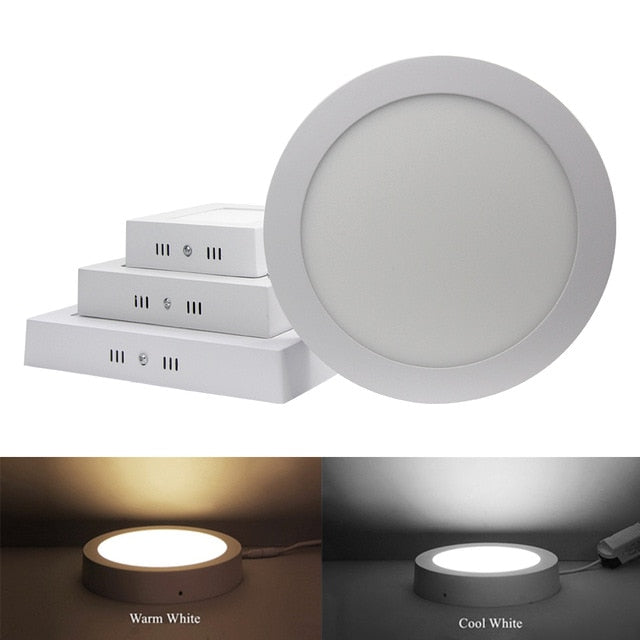 LED Downlight 10pcs 9W 15W 25W Surface Mounted LED Downlight Panel Light with driver 85-265V Warm White/White/Cold White