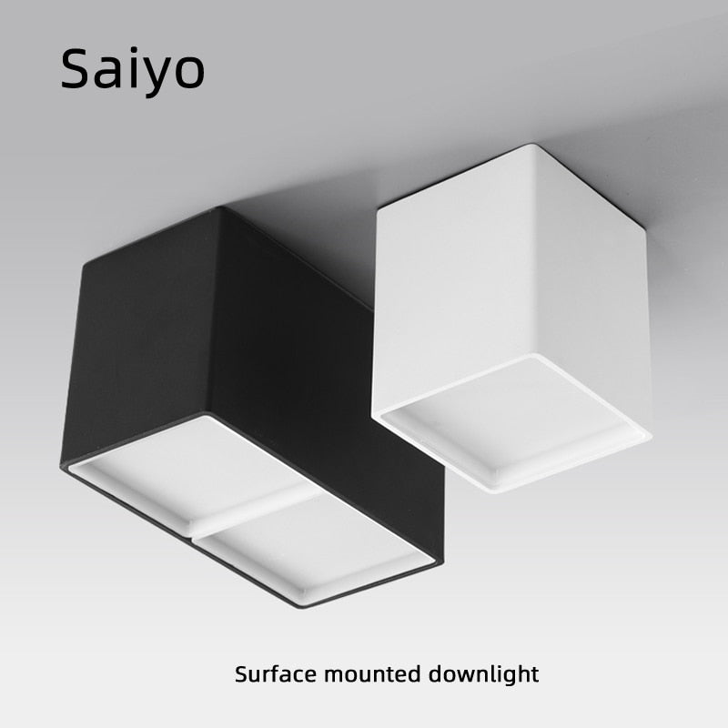 Square Surface Mounted LED Downlights 7W 14W LED Ceiling Lamp Spot Lights AC85- 265V indoor lighting