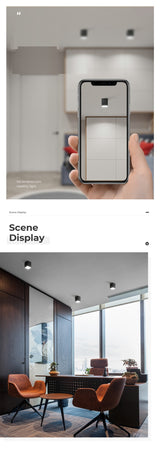 Square Surface Mounted LED Downlights 7W 14W LED Ceiling Lamp Spot Lights AC85- 265V indoor lighting