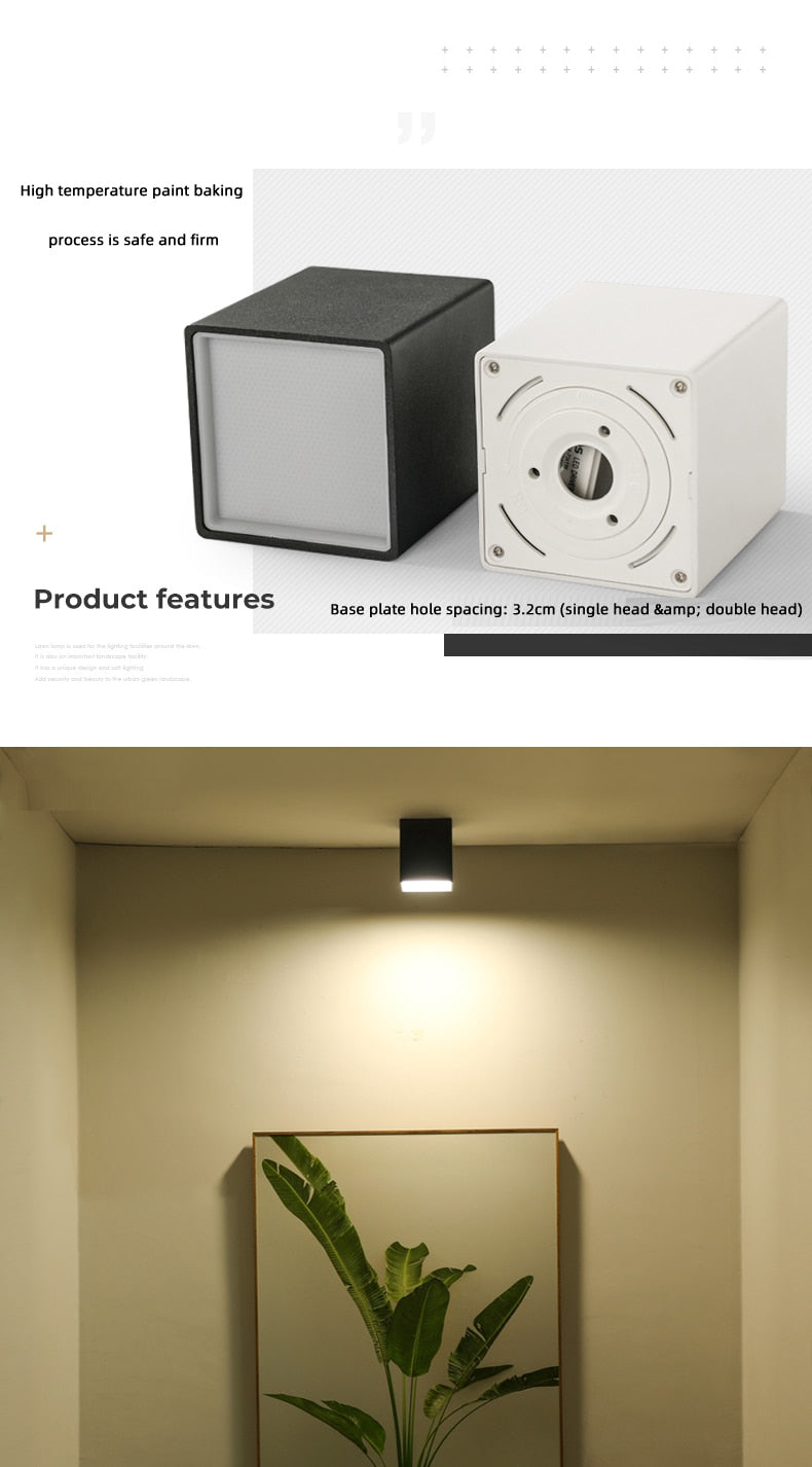 Square Surface Mounted LED Downlights 7W 14W LED Ceiling Lamp Spot Lights AC85- 265V indoor lighting