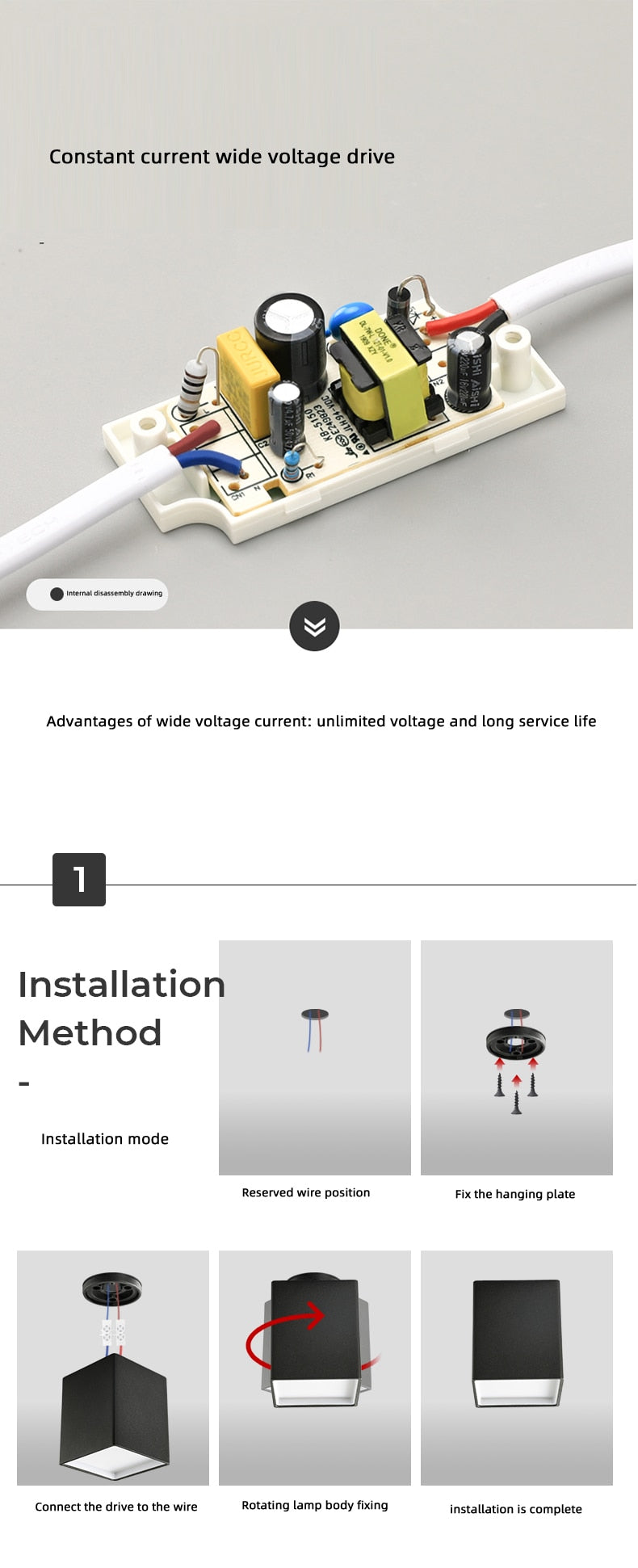 Square Surface Mounted LED Downlights 7W 14W LED Ceiling Lamp Spot Lights AC85- 265V indoor lighting