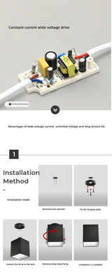 Square Surface Mounted LED Downlights 7W 14W LED Ceiling Lamp Spot Lights AC85- 265V indoor lighting