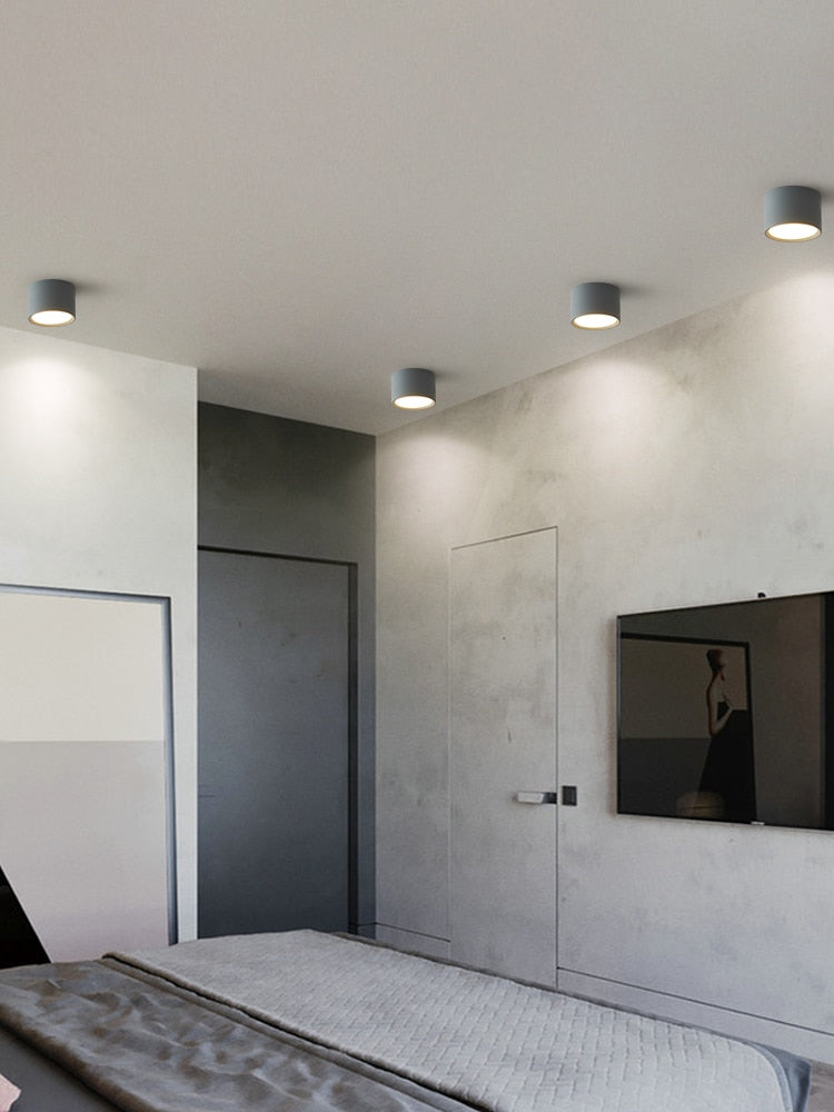 Led Surface Mounted Ceiling Downlight Aluminum 5W 9W 12W Spot Light for Foyer Living Room AC 90-260V Indoor Lighting