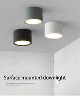 Led Surface Mounted Ceiling Downlight Aluminum 5W 9W 12W Spot Light for Foyer Living Room AC 90-260V Indoor Lighting