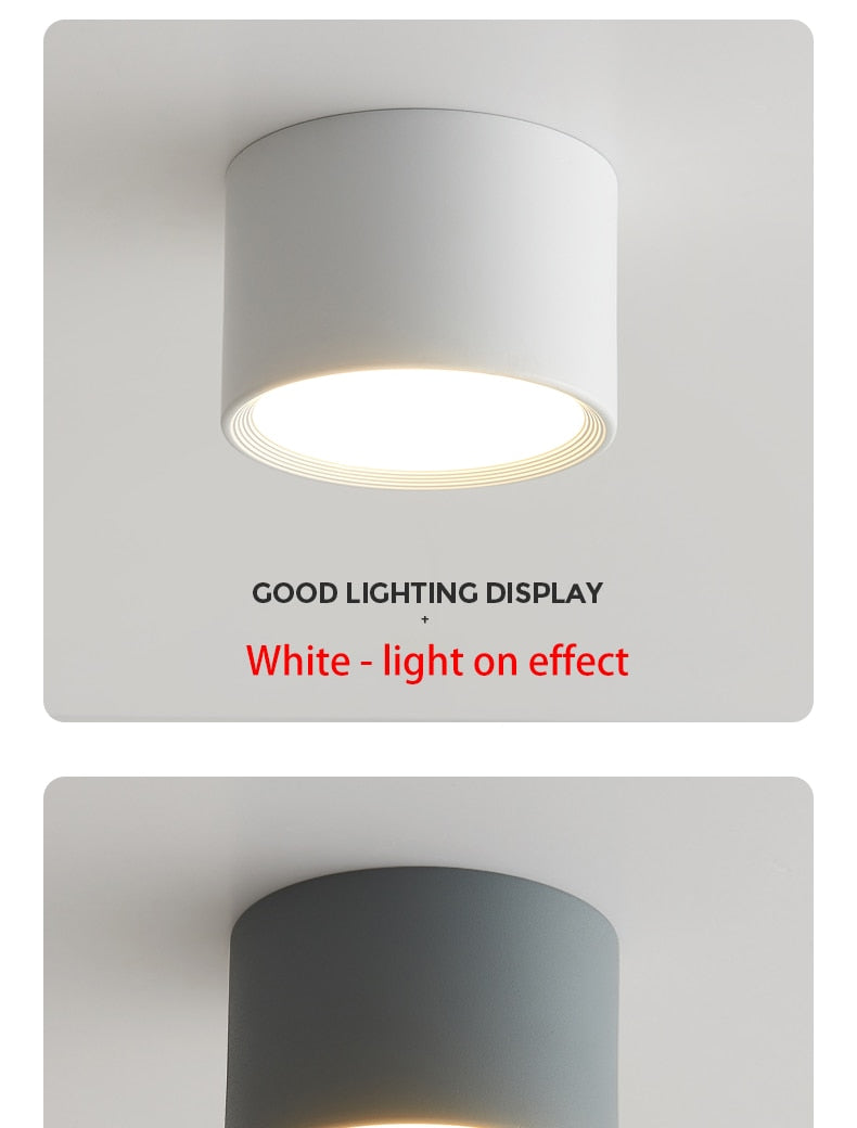 Led Surface Mounted Ceiling Downlight Aluminum 5W 9W 12W Spot Light for Foyer Living Room AC 90-260V Indoor Lighting