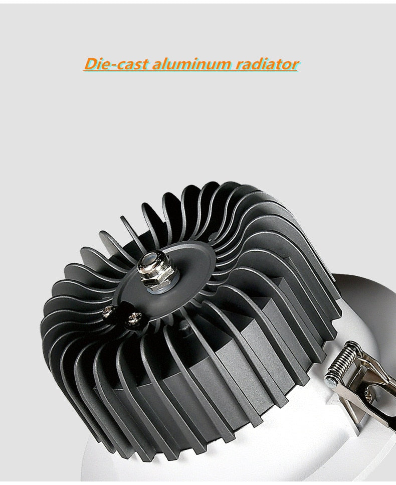 Downlight led ceiling light embedded anti-glare spotlight led villa luxury high-end club cob project spotlight