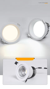 Saiyo Led Downlight 220v Ceiling Light 5W 7W 9W 12W Recessed Down light Round Led Panel Light 15W 18W Spotlight Indoor Lighting