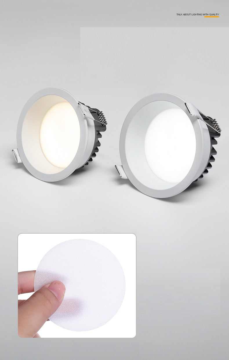 Saiyo Led Downlight 220v Ceiling Light 5W 7W 9W 12W Recessed Down light Round Led Panel Light 15W 18W Spotlight Indoor Lighting
