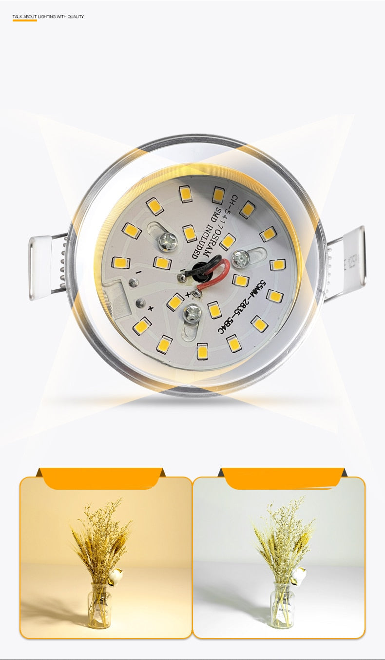 Saiyo Led Downlight 220v Ceiling Light 5W 7W 9W 12W Recessed Down light Round Led Panel Light 15W 18W Spotlight Indoor Lighting