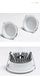 Saiyo Led Downlight 220v Ceiling Light 5W 7W 9W 12W Recessed Down light Round Led Panel Light 15W 18W Spotlight Indoor Lighting