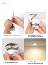 Saiyo Led Downlight 220v Ceiling Light 5W 7W 9W 12W Recessed Down light Round Led Panel Light 15W 18W Spotlight Indoor Lighting