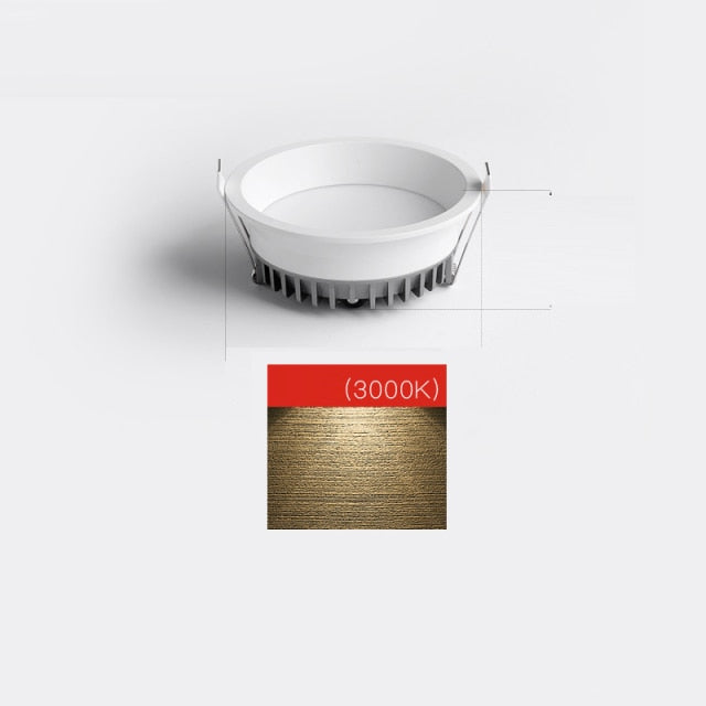 Saiyo Led Downlight 220v Ceiling Light 5W 7W 9W 12W Recessed Down light Round Led Panel Light 15W 18W Spotlight Indoor Lighting