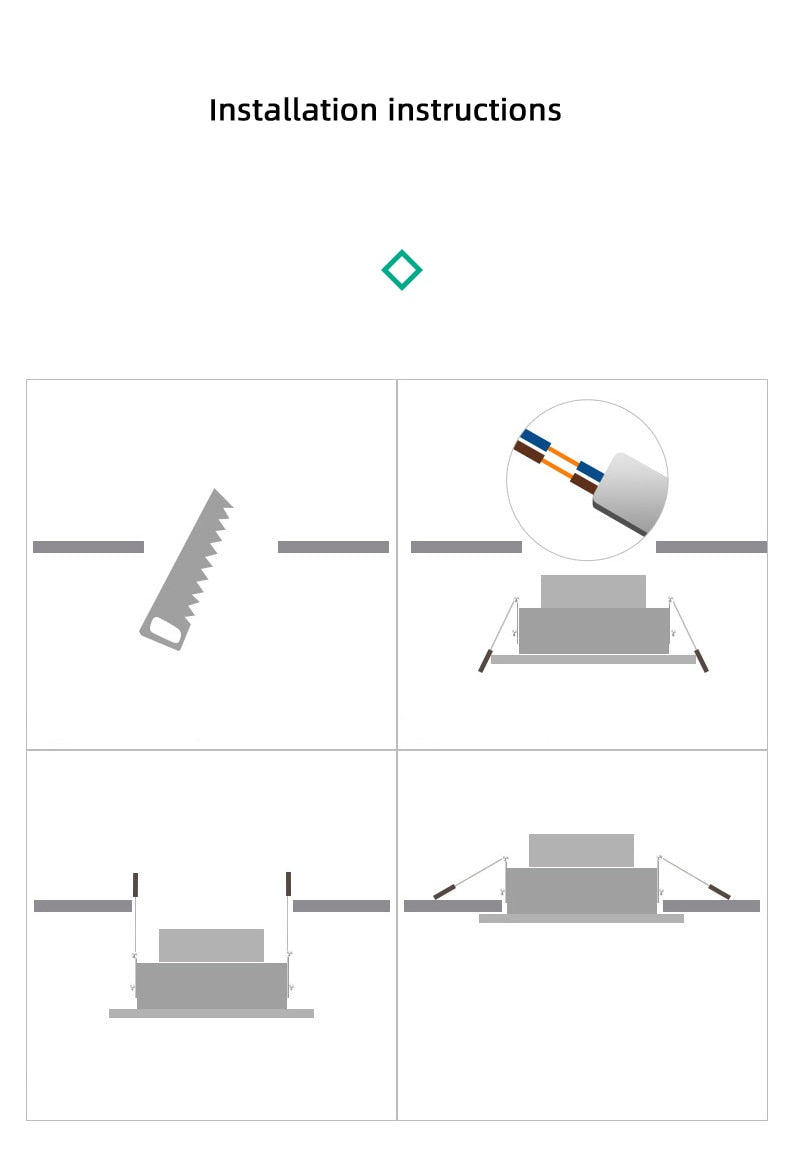 Ultra-Thin Square LED Panel Light 6W 8W 15W 20W Aluminum Round Ceiling Recessed Downlight Open Hole Adjustable AC85-265V 220V