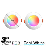 LED Downlights Bluetooth Ceiling Lamp 7W LED Spot Light AC90V-240V Recessed Round RGB Light Timed Dimmable bathroom bedroom