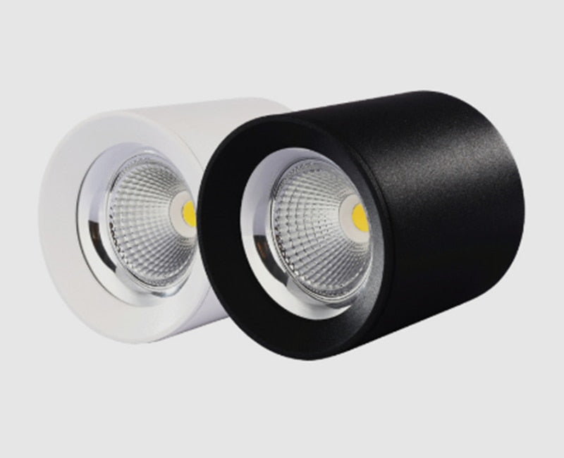 Round Dimmable COB LED Downlights 7W 9W 12W LED Ceiling Spot lights AC85~265V LED Ceiling Lamps Warm/Cold White Indoor Lighting