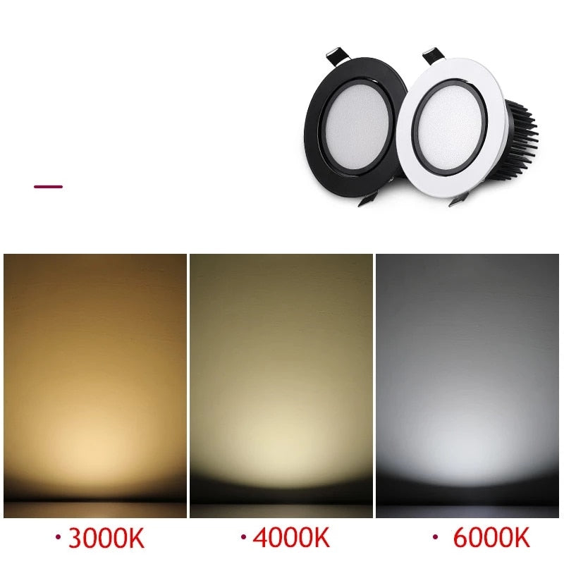 LED downlight LED super bright dimmable embedded Lez light COB 3W 5W 7W 12W 15W 20W led spotlight decoration LED ceiling light AC