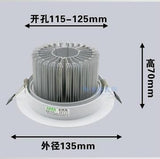 9W 12W LED Downlight Dimmable Warm White Nature White Pure White Recessed LED Lamp Spot Light AC85-265V