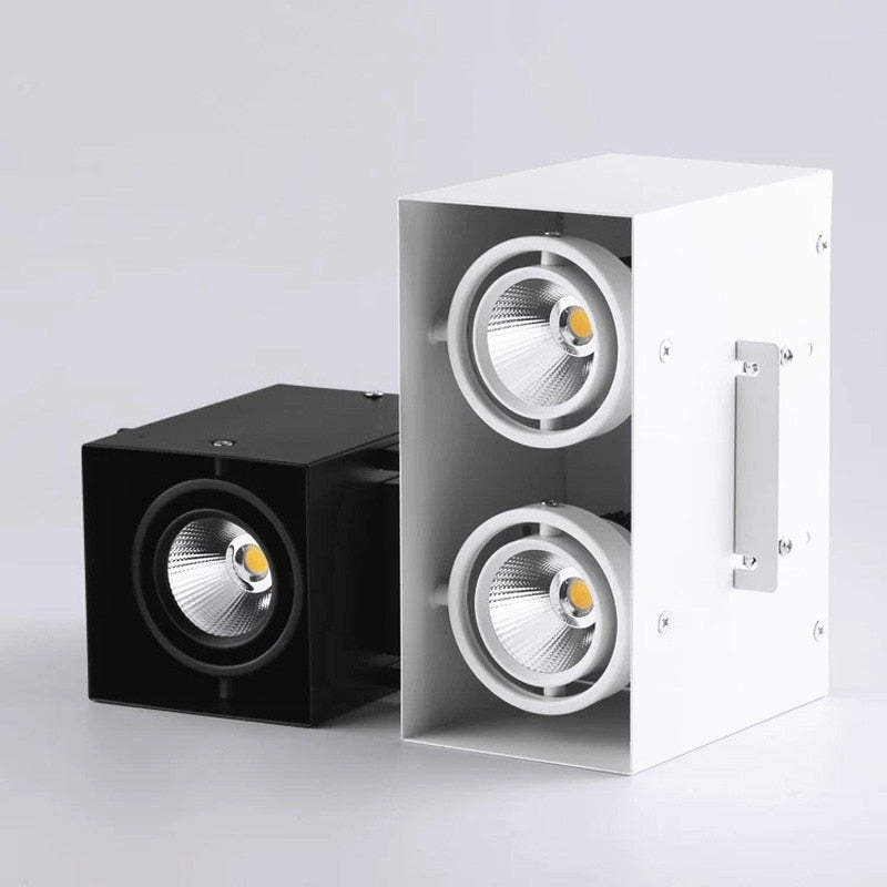 Square Surface Mounted Dimmable COB LED Downlights 10W 20W LED Ceiling Spot Lights AC85~265V LED Ceiling Lamps Indoor Lighting