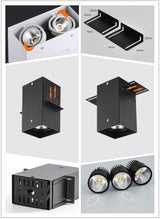 Square Surface Mounted Dimmable COB LED Downlights 10W 20W LED Ceiling Spot Lights AC85~265V LED Ceiling Lamps Indoor Lighting