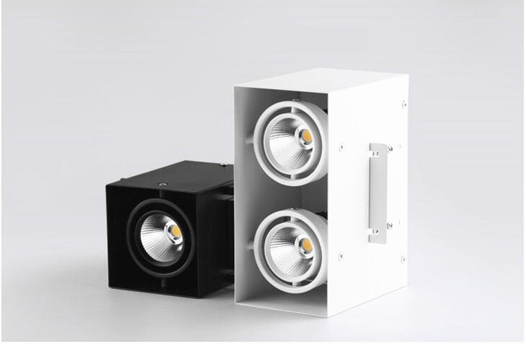 Square Surface Mounted Dimmable COB LED Downlights 10W 20W LED Ceiling Spot Lights AC85~265V LED Ceiling Lamps Indoor Lighting