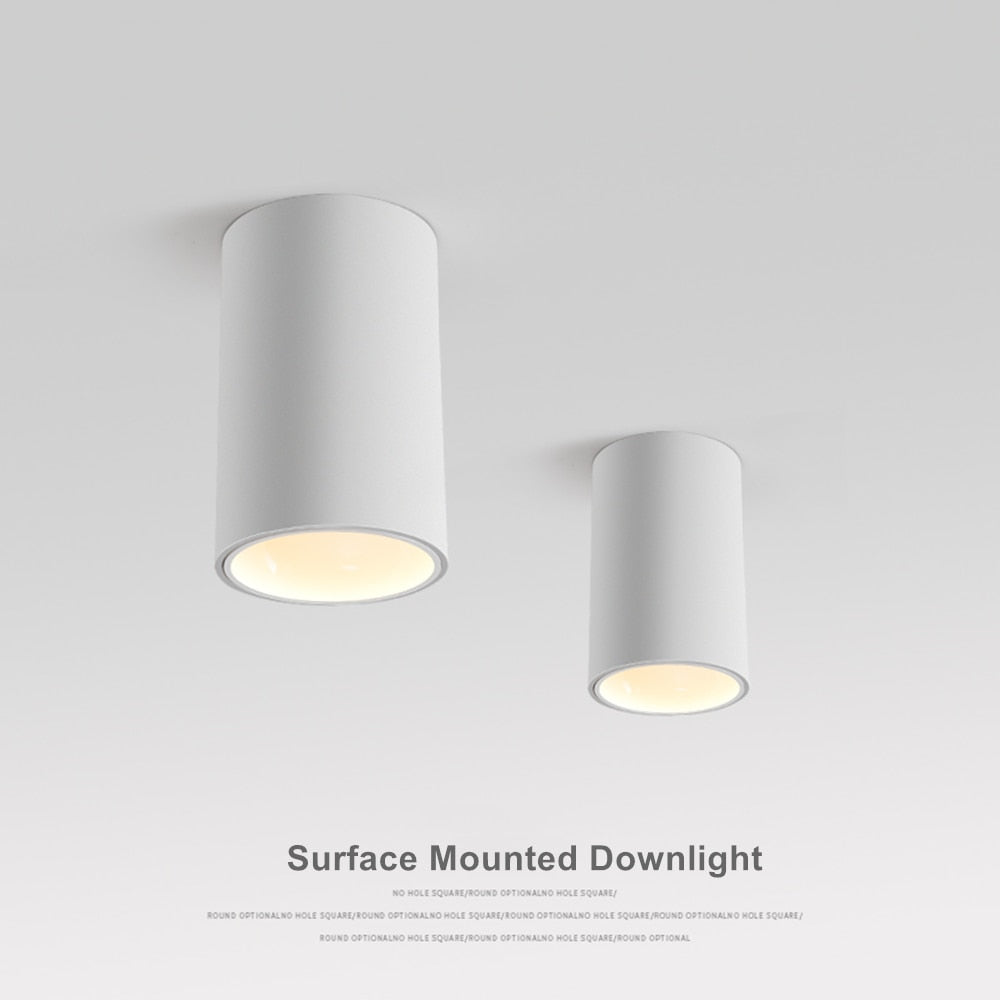 DBF Round Black/White Housing LED COB Surface Mounted Downlight 15W 20W High Reflection 3000K/4000K/6000K Ceiling Spot Lights