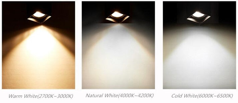 Square Surface Mounted Dimmable COB LED Downlights 10W 20W LED Ceiling Spot Lights AC85~265V LED Ceiling Lamps Indoor Lighting