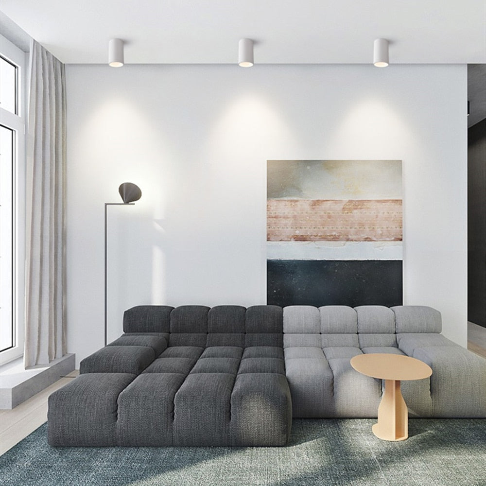 DBF Round Black/White Housing LED COB Surface Mounted Downlight 15W 20W High Reflection 3000K/4000K/6000K Ceiling Spot Lights