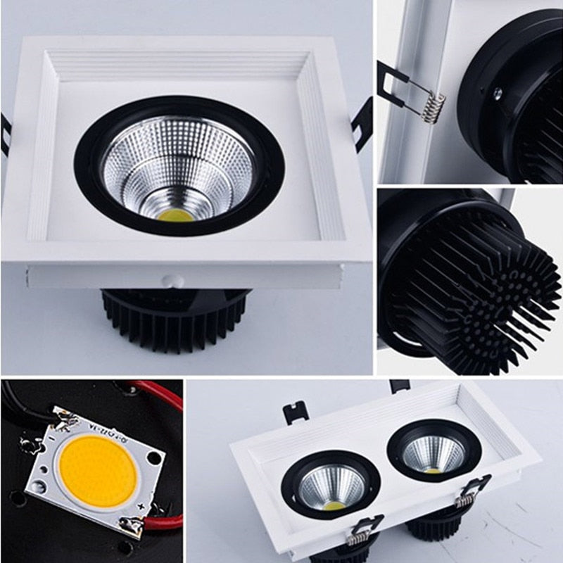 LED Downlights 10w 20w Surface Mounted dimmable LED Ceiling Lamps Spot Light square Rotation LED Downlights