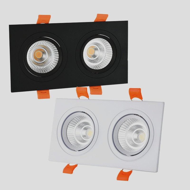 Square Recessed Dimmable COB LED Downlights 10W 14W 20W 24W LED Ceiling Lamps AC85~265V LED Ceiling Spot Lights Indoor Lighting