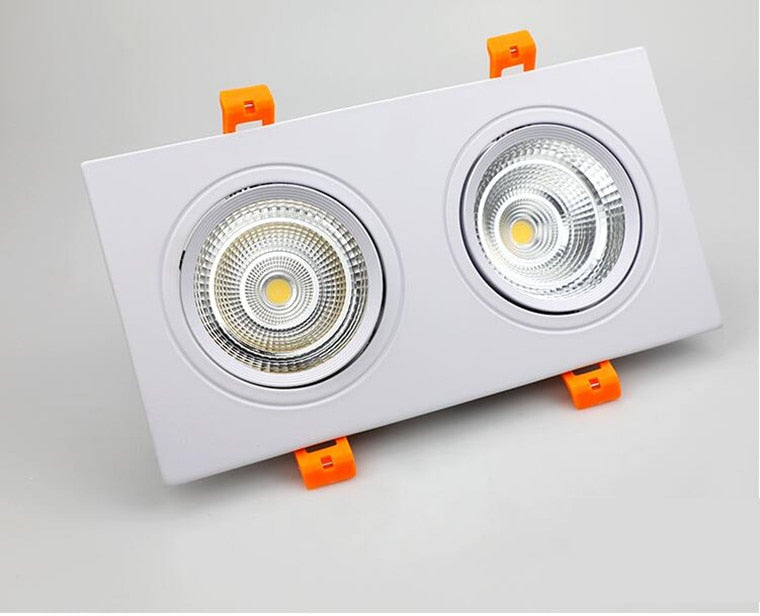 Square Recessed Dimmable COB LED Downlights 10W 14W 20W 24W LED Ceiling Lamps AC85~265V LED Ceiling Spot Lights Indoor Lighting