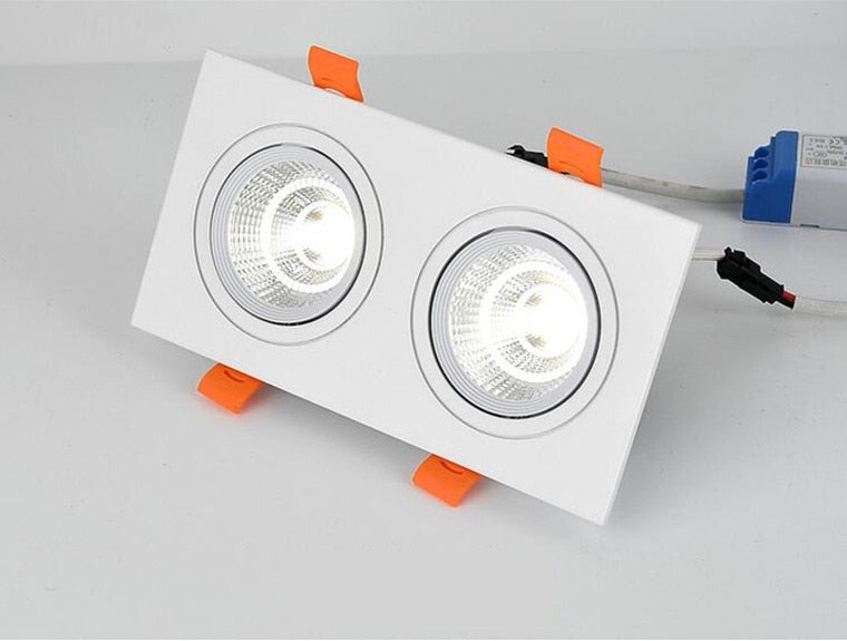 Square Recessed Dimmable COB LED Downlights 10W 14W 20W 24W LED Ceiling Lamps AC85~265V LED Ceiling Spot Lights Indoor Lighting