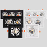Square Dimmable Recessed COB LED Downlights 10W 20W 30W LED Ceiling Lamps AC85~265V LED Ceiling Spot Lights Indoor Lighting