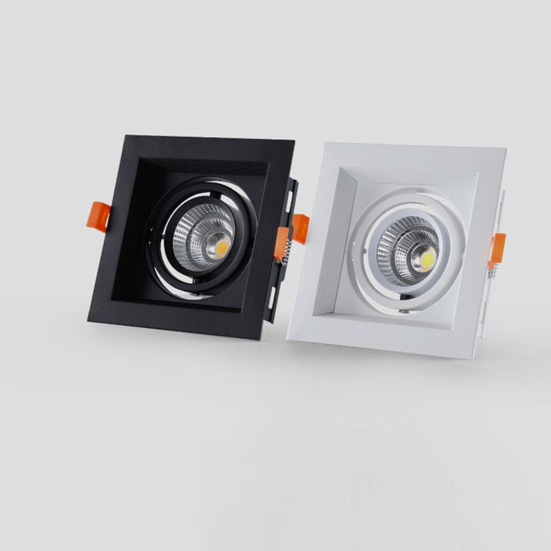 Square Dimmable Recessed COB LED Downlights 10W 20W 30W LED Ceiling Lamps AC85~265V LED Ceiling Spot Lights Indoor Lighting