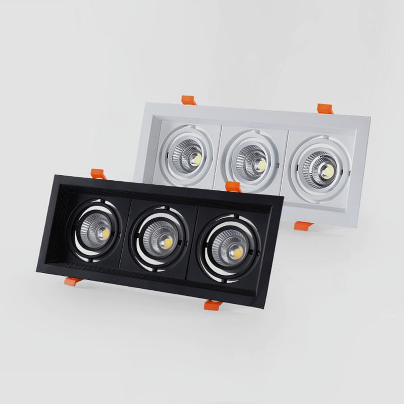 Square Dimmable Recessed COB LED Downlights 10W 20W 30W LED Ceiling Lamps AC85~265V LED Ceiling Spot Lights Indoor Lighting