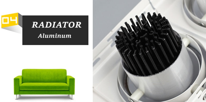 Square Dimmable Recessed COB LED Downlights 10W 20W 30W LED Ceiling Lamps AC85~265V LED Ceiling Spot Lights Indoor Lighting