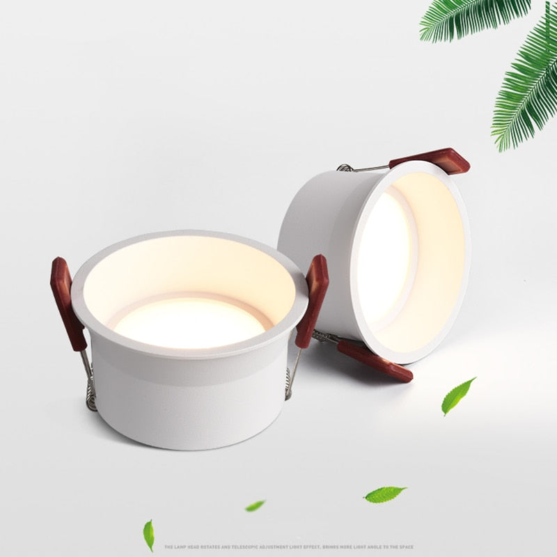 Beam Angle 60 Degrees Recessed LED Downlight 7W 9W 12W 15W 18W 20W Dimmable Deep Glare LED Ceiling Lamp Spot Light Background