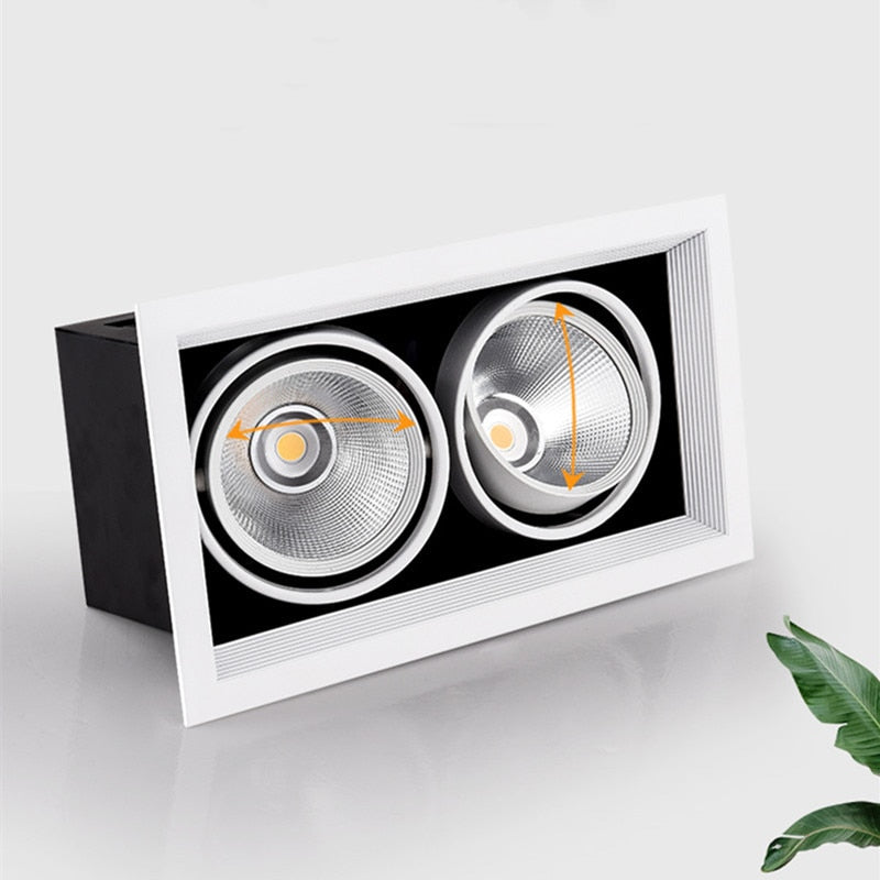 Dimmable Square Recessed Cob Led Downlights 15w 30W 45W Ceiling Lamps AC220V 90-260V Ceiling Square Light For Bedroom Hotel Room