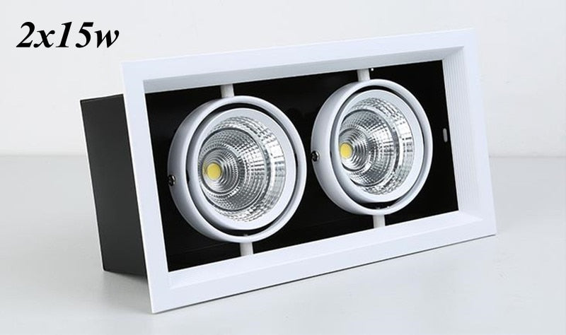 Dimmable Square Recessed Cob Led Downlights 15w 30W 45W Ceiling Lamps AC220V 90-260V Ceiling Square Light For Bedroom Hotel Room