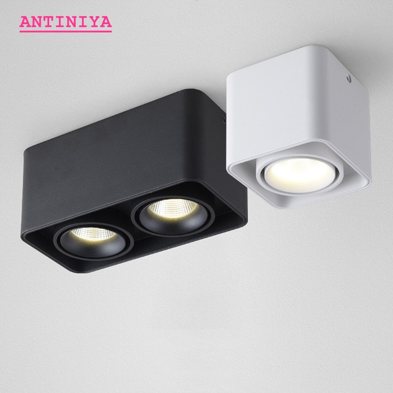 Dimmable Surface Mounted Anti Glare LED Downlights 10W 15W 20W 30W Epistar Chip Ceiling Spot Lights AC85~265V Background Lamps